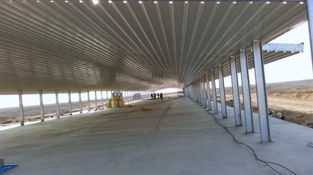 Covered steel structure in Sadat City
