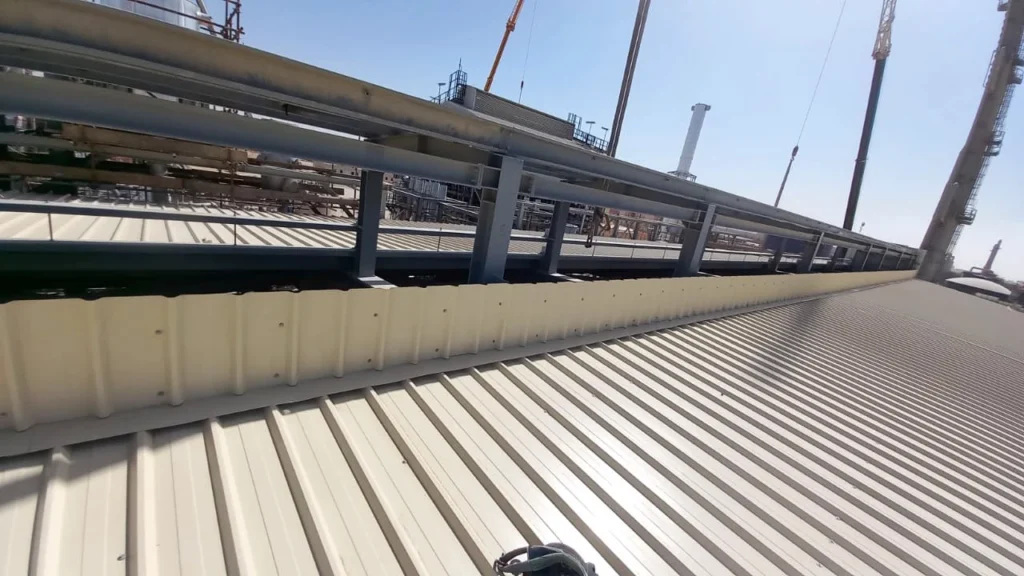Sheet cladding installation at the phosphate fertilizer complex