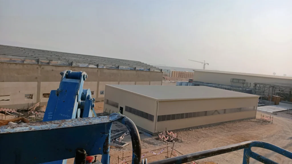 Industrial buildings and cladding works at the phosphate fertilizer complex in Ain Sokhna